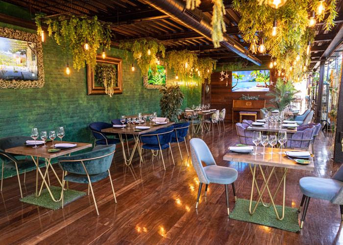 Restaurante interior de El Jardín de Nora