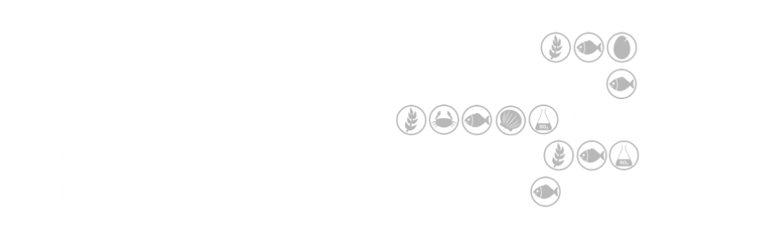 Carta Restaurante - Pescados